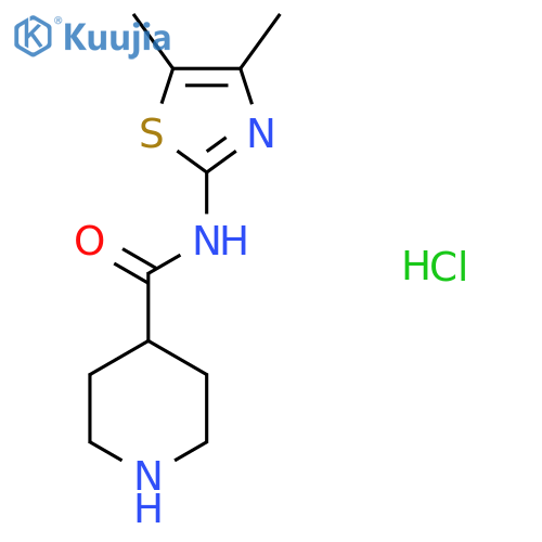 N-(4,5-Dimethyl-1,3-thiazol-2-yl)piperidine-4-carboxamide hydrochloride structure