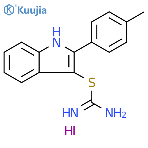 2-(4-Methylphenyl)-1H-indol-3-yl imidothiocarbamate hydroiodide structure