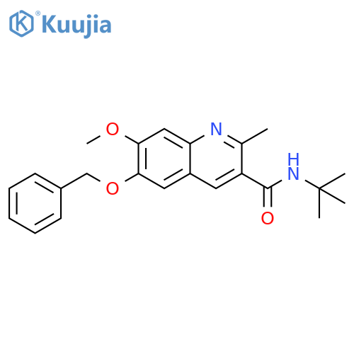 6-Benzyloxy-7-methoxy-2-methylquinoline-3-carboxylic acid tert-butylamide structure