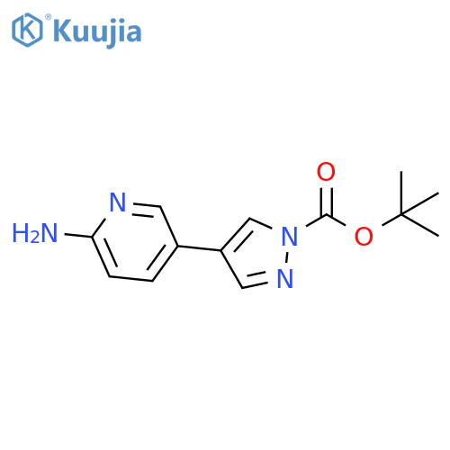 tert-Butyl 4-(6-aminopyridin-3-yl)pyrazole-1-carboxylate structure