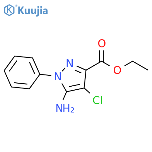 Ethyl 5-amino-4-chloro-1-phenyl-pyrazole-3-carboxylate structure