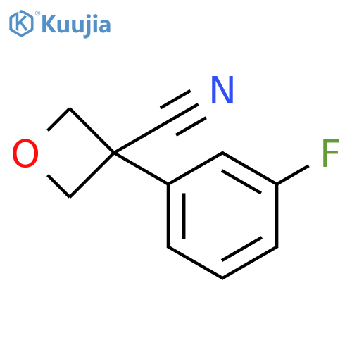 3-Oxetanecarbonitrile, 3-(3-fluorophenyl)- structure