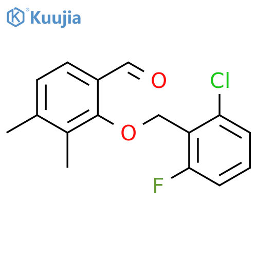 2-[(2-chloro-6-fluorophenyl)methoxy]-3,4-dimethylbenzaldehyde structure