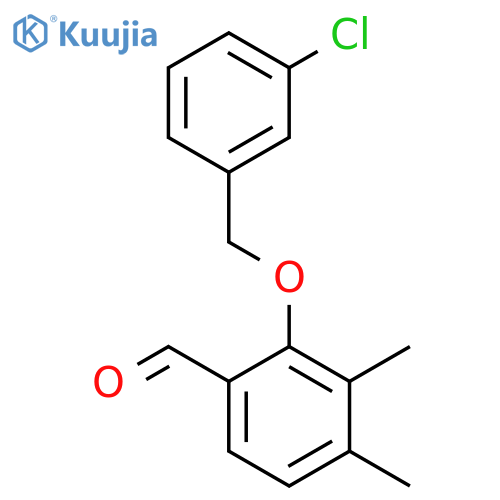 2-[(3-chlorophenyl)methoxy]-3,4-dimethylbenzaldehyde structure