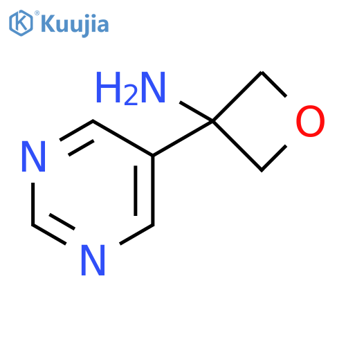 3-(pyrimidin-5-yl)oxetan-3-amine structure