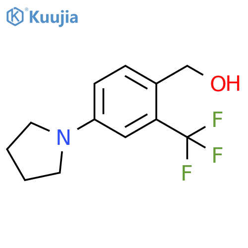 (4-(Pyrrolidin-1-yl)-2-(trifluoromethyl)phenyl)methanol structure