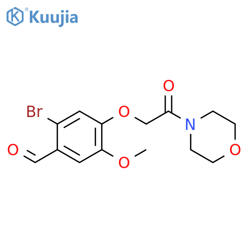 2-Bromo-5-methoxy-4-(2-morpholin-4-yl-2-oxo-ethoxy)-benzaldehyde structure