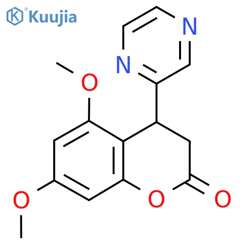 5,7-Dimethoxy-4-(pyrazin-2-yl)chroMan-2-one structure