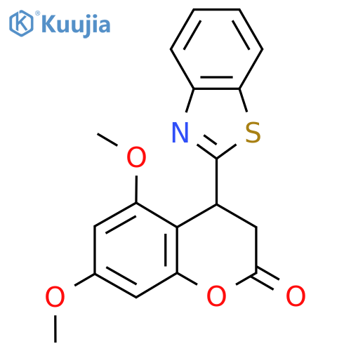 4-(Benzo[d]thiazol-2-yl)-5,7-diMethoxychroMan-2-one structure