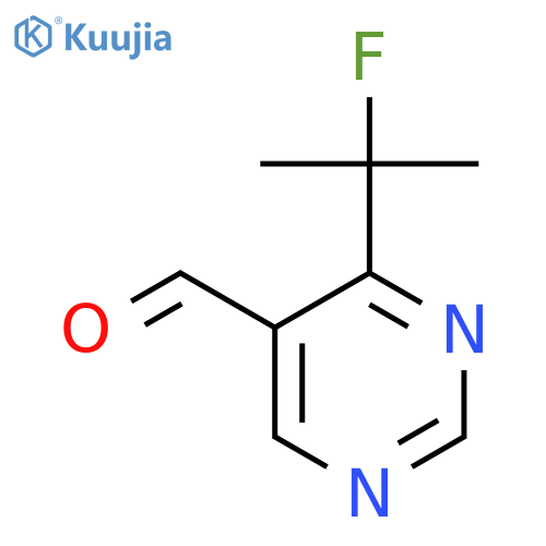 4-(2-fluoropropan-2-yl)pyrimidine-5-carbaldehyde structure