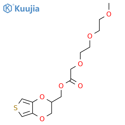 Acetic acid, 2-[2-(2-methoxyethoxy)ethoxy]-, (2,3-dihydrothieno[3,4-b]-1,4-dioxin-2-yl)methyl ester structure