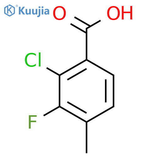 2-Chloro-3-fluoro-4-methylbenzoic acid structure