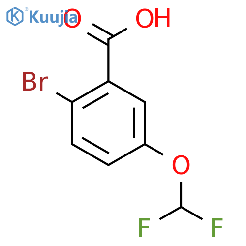 2-Bromo-5-(difluoromethoxy)benzoic acid structure