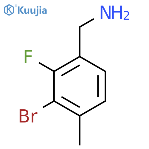 (3-bromo-2-fluoro-4-methylphenyl)methanamine structure