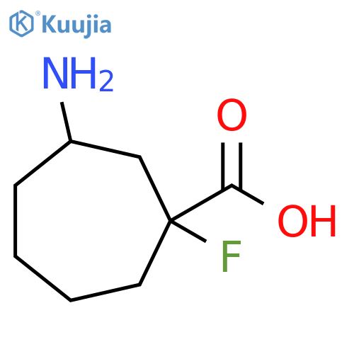 3-amino-1-fluorocycloheptane-1-carboxylic acid structure