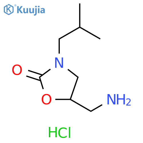 5-(aminomethyl)-3-(2-methylpropyl)-1,3-oxazolidin-2-one hydrochloride structure