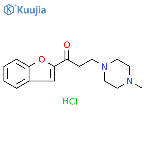 1-(benzofuran-2-yl)-3-(4-methylpiperazin-1-yl)propan-1-one;dihydrochloride structure