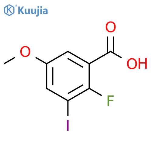 2-fluoro-3-iodo-5-methoxybenzoic acid structure
