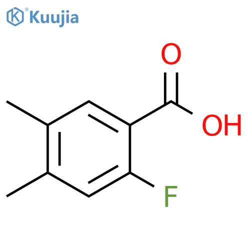 Benzoic acid, 2-fluoro-4,5-dimethyl- structure