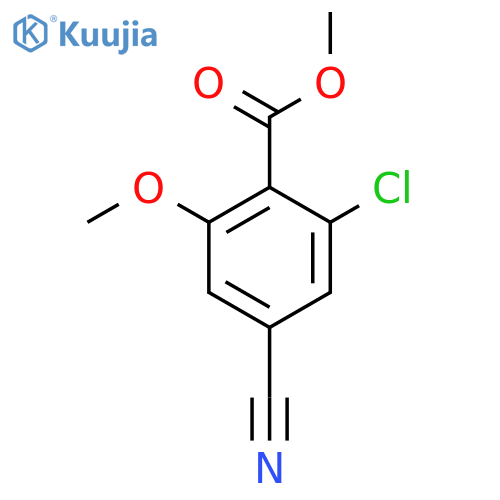 Methyl 2-chloro-4-cyano-6-methoxybenzoate structure