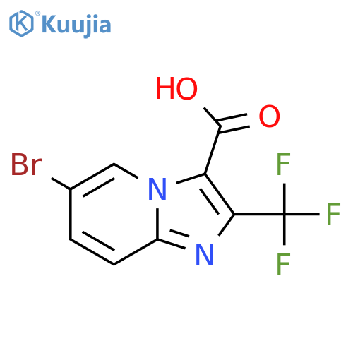 6-Bromo-2-(trifluoromethyl)imidazo[1,2-a]pyridine-3-carboxylic acid structure
