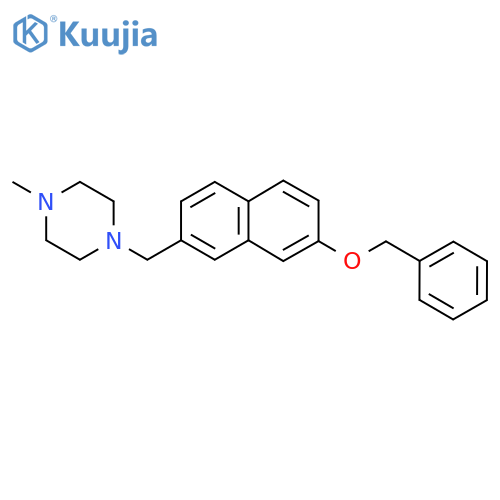 1-((6-(Benzyloxy)naphthalen-3-yl)methyl)-4-methylpiperazine structure