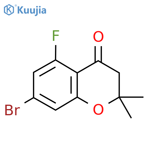 7-Bromo-5-fluoro-2,2-dimethylchroman-4-one structure