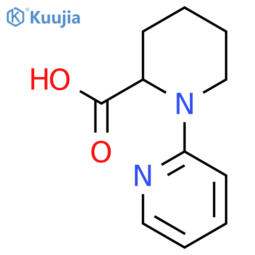 (S)-1-(Pyridin-2-yl)piperidine-2-carboxylic acid structure