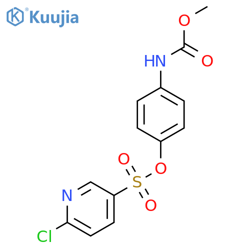 methyl N-(4-{[(6-chloropyridin-3-yl)sulfonyl]oxy}phenyl)carbamate structure