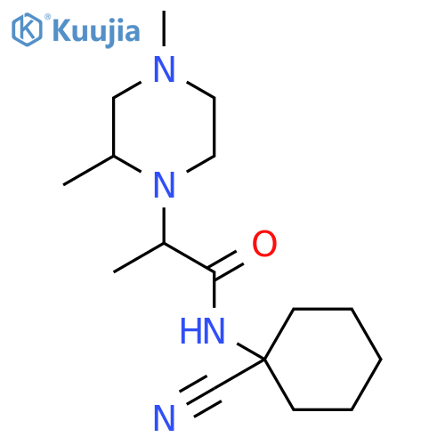N-(1-cyanocyclohexyl)-2-(2,4-dimethylpiperazin-1-yl)propanamide structure