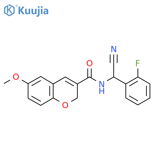 N-[cyano(2-fluorophenyl)methyl]-6-methoxy-2H-chromene-3-carboxamide structure