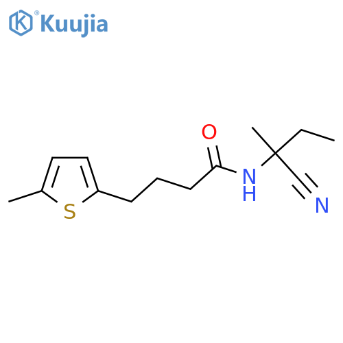 N-(1-cyano-1-methylpropyl)-4-(5-methylthiophen-2-yl)butanamide structure