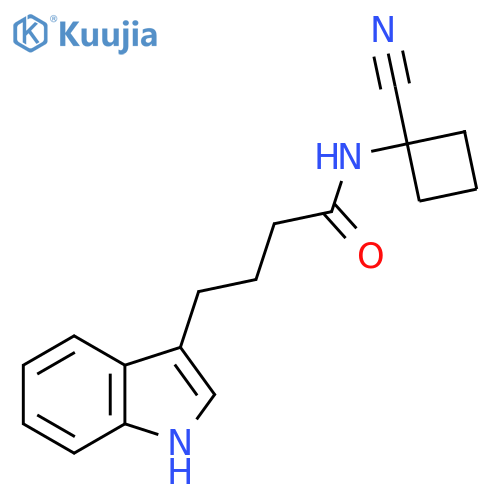 N-(1-cyanocyclobutyl)-4-(1H-indol-3-yl)butanamide structure
