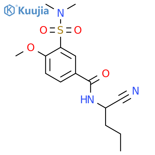 N-(1-cyanobutyl)-3-(dimethylsulfamoyl)-4-methoxybenzamide structure