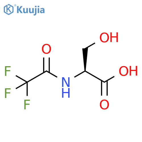 (2S)-3-hydroxy-2-(trifluoroacetamido)propanoic acid structure