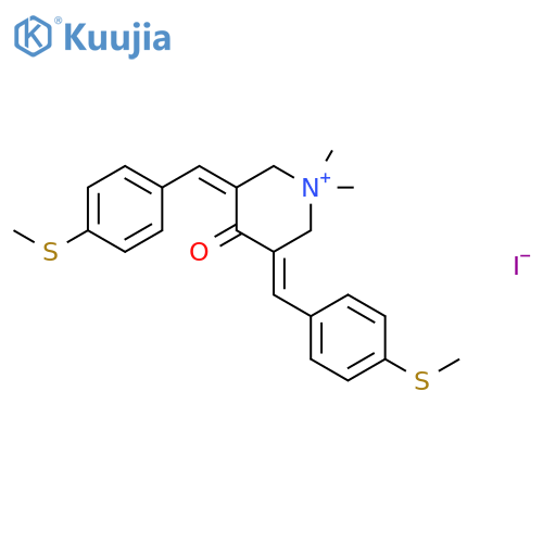 Piperidinium,1,1-dimethyl-3,5-bis[[4-(methylthio)phenyl]methylene]-4-oxo-, iodide (1:1) structure