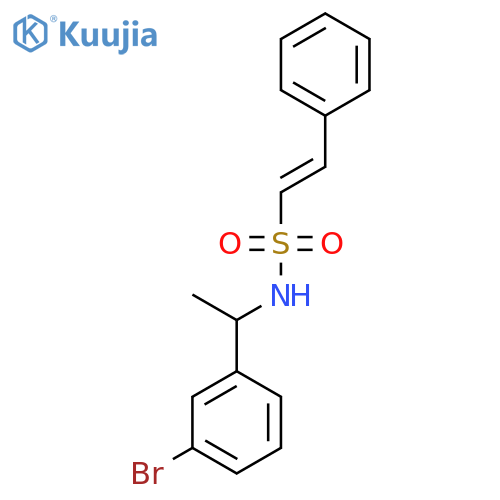 N-[1-(3-bromophenyl)ethyl]-2-phenylethene-1-sulfonamide structure