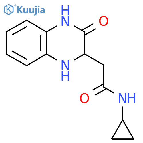N-Cyclopropyl-2-(3-oxo-1,2,3,4-tetrahydroquinoxalin-2-yl)acetamide structure