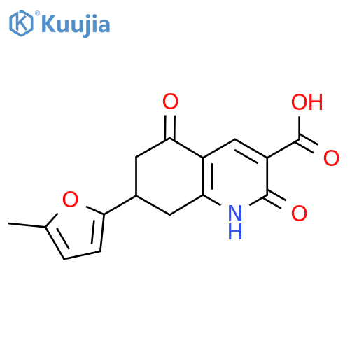 7-(5-Methyl-2-furyl)-2,5-dioxo-1,2,5,6,7,8-hexahydroquinoline-3-carboxylic acid structure