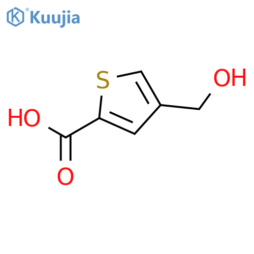 4-(Hydroxymethyl)thiophene-2-carboxylic acid structure