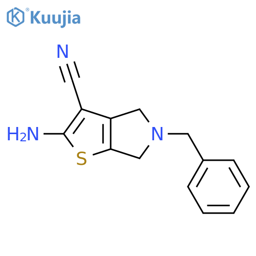 2-Amino-5-benzyl-5,6-dihydro-4h-thieno2,3-cpyrrole-3-carbonitrile structure