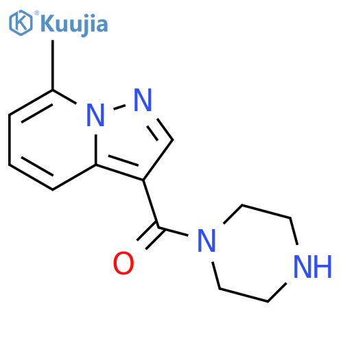 7-methyl-3-(piperazin-1-ylcarbonyl)pyrazolo[1,5-a]pyridine structure