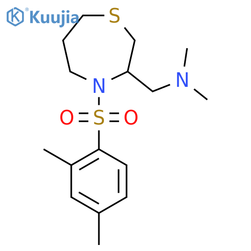 {[4-(2,4-dimethylbenzenesulfonyl)-1,4-thiazepan-3-yl]methyl}dimethylamine structure