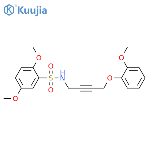 2,5-dimethoxy-N-4-(2-methoxyphenoxy)but-2-yn-1-ylbenzene-1-sulfonamide structure