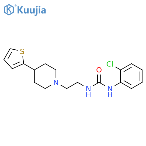 1-(2-chlorophenyl)-3-{2-4-(thiophen-2-yl)piperidin-1-ylethyl}urea structure