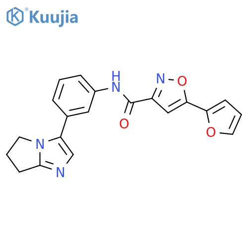 5-(furan-2-yl)-N-(3-{5H,6H,7H-pyrrolo[1,2-a]imidazol-3-yl}phenyl)-1,2-oxazole-3-carboxamide structure