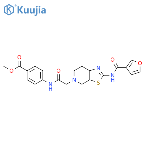 methyl 4-{2-2-(furan-3-amido)-4H,5H,6H,7H-1,3thiazolo5,4-cpyridin-5-ylacetamido}benzoate structure