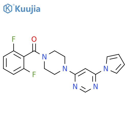 4-[4-(2,6-difluorobenzoyl)piperazin-1-yl]-6-(1H-pyrrol-1-yl)pyrimidine structure