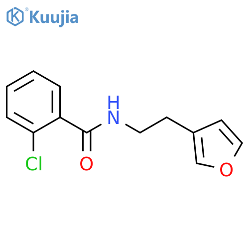 2-chloro-N-[2-(furan-3-yl)ethyl]benzamide structure