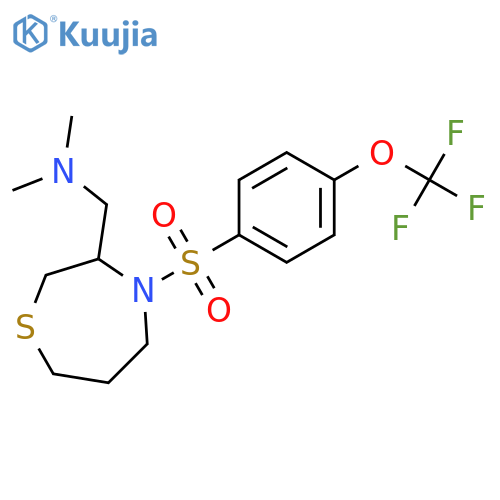 dimethyl({4-[4-(trifluoromethoxy)benzenesulfonyl]-1,4-thiazepan-3-yl}methyl)amine structure